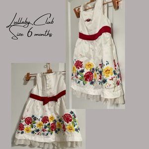 Lullaby Club white floral dress size 6 months